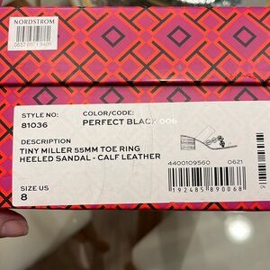 Tory Burch Tiny Miller 55mm tie ring calf leather sandal